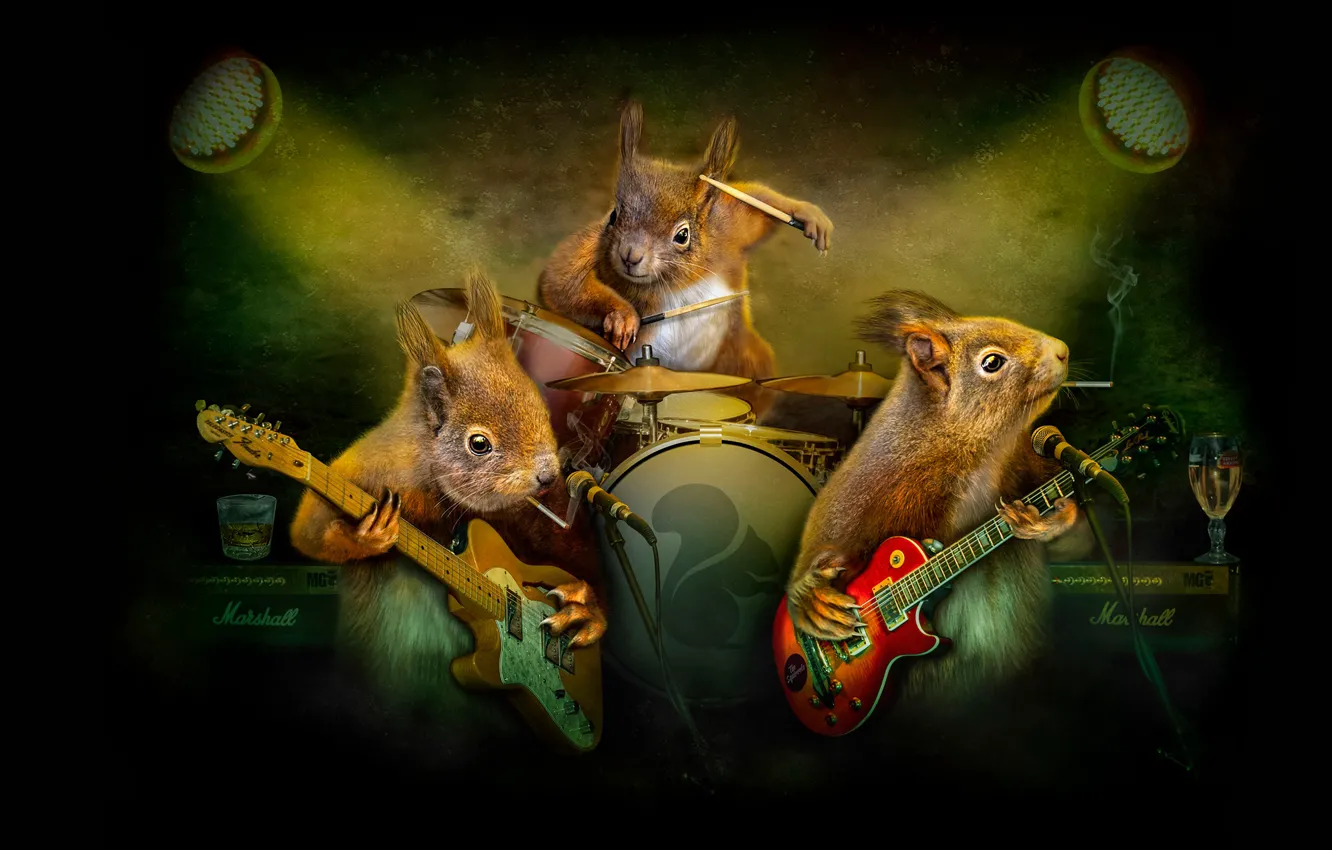 Photo wallpaper light, pose, music, rendering, wine, the game, glass, guitar