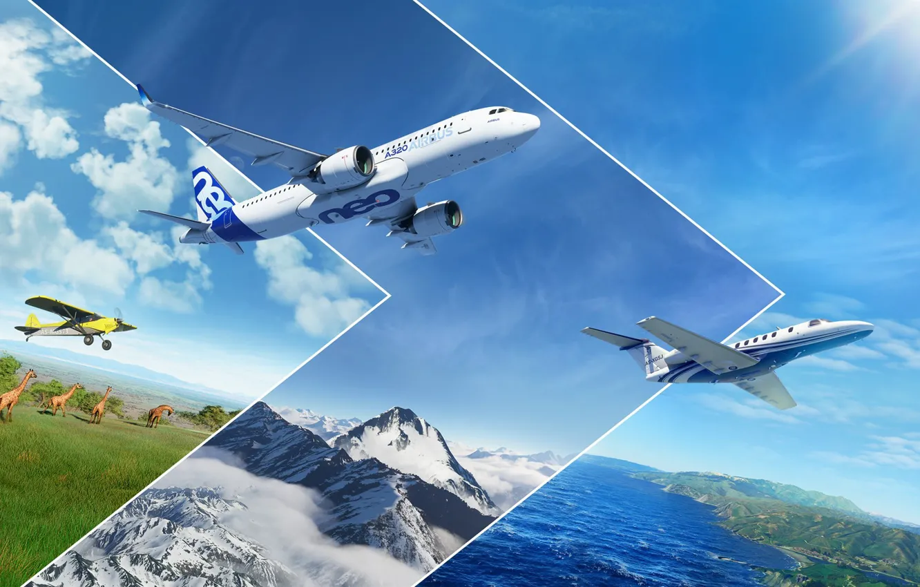 Photo wallpaper Microsoft, The Coalition, microsoft flight simulator