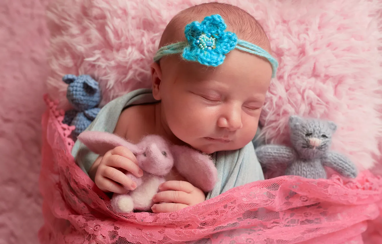 Photo wallpaper sleep, girl, baby, baby
