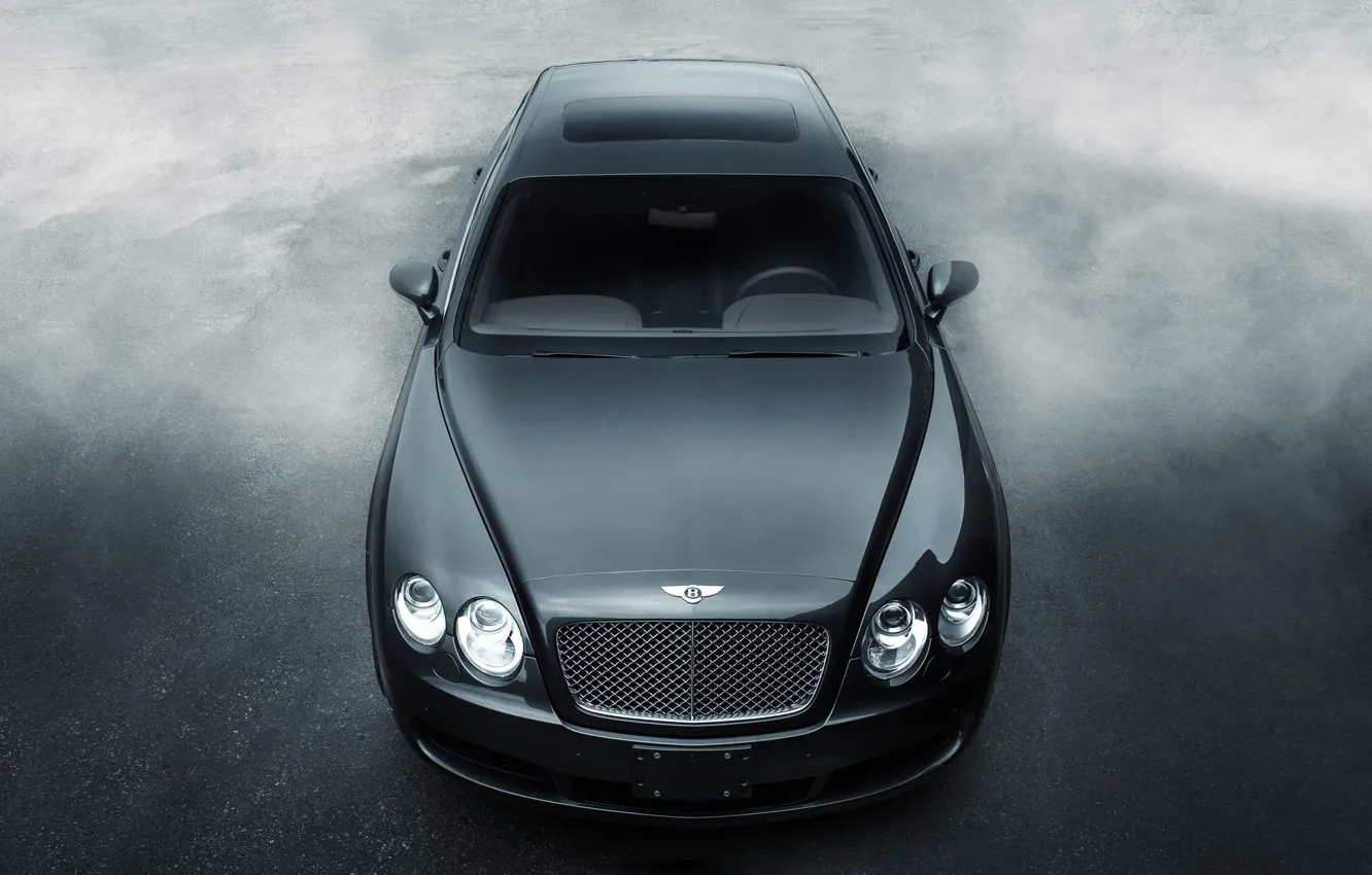 Photo wallpaper black, Bentley, Continental, before, black, front, Bentley, continental