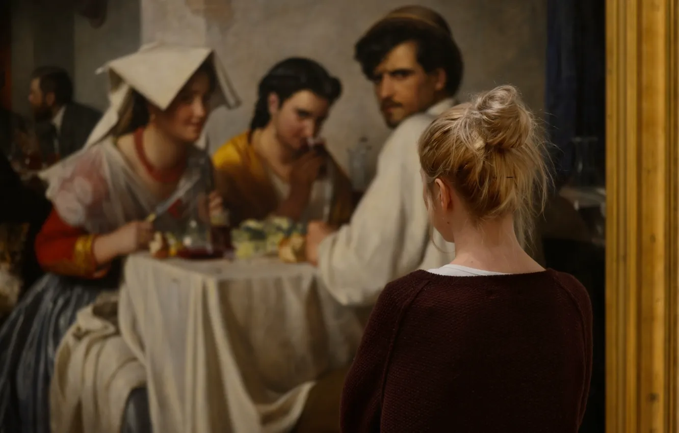 Photo wallpaper look, girl, blur, picture