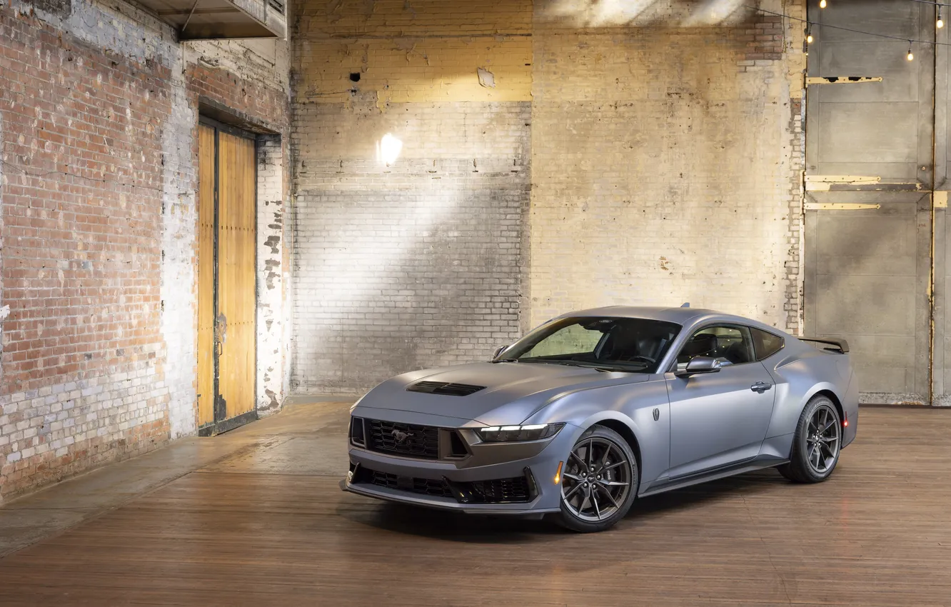 Photo wallpaper Mustang, Ford, Ford Mustang Dark Horse Matte Clear Film