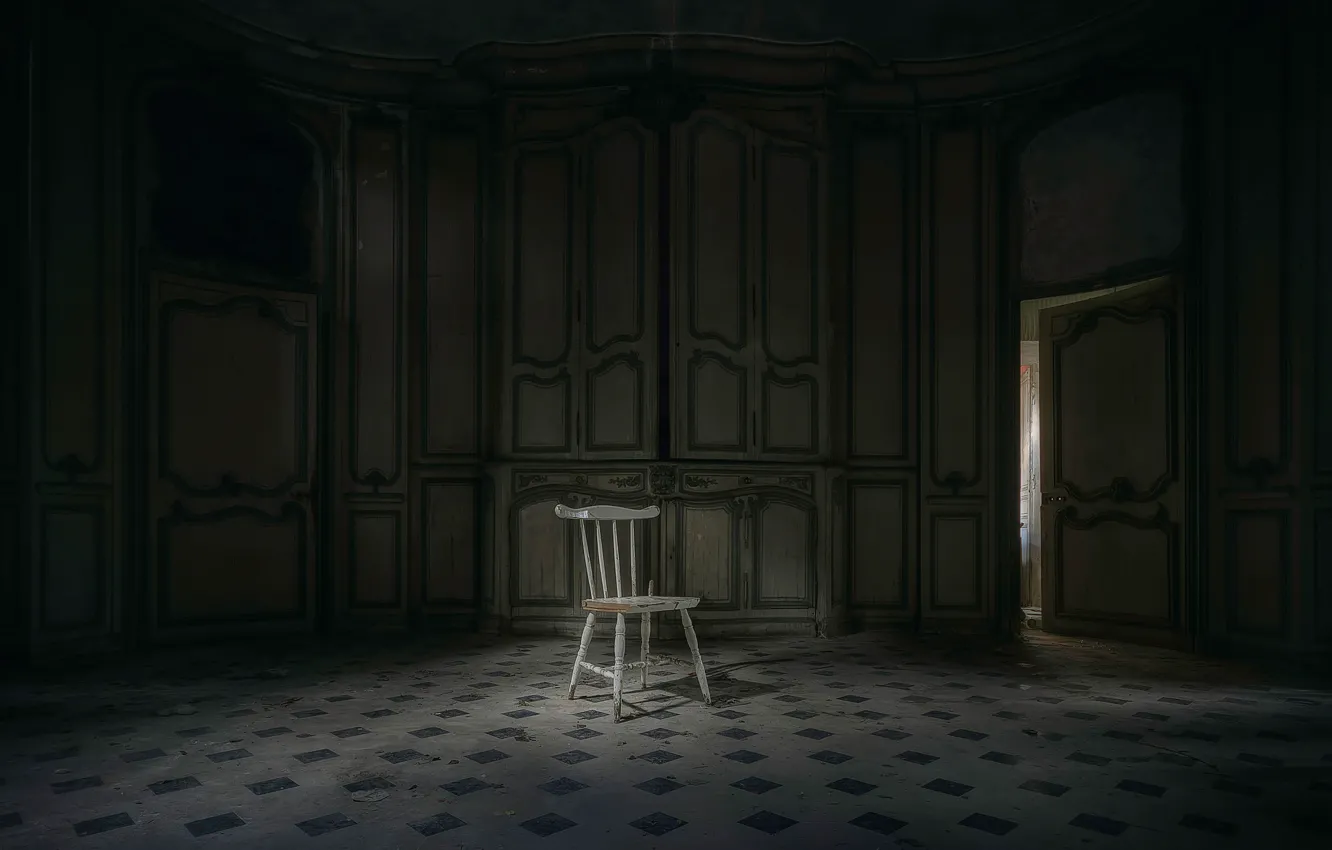 Photo wallpaper room, chair, hall