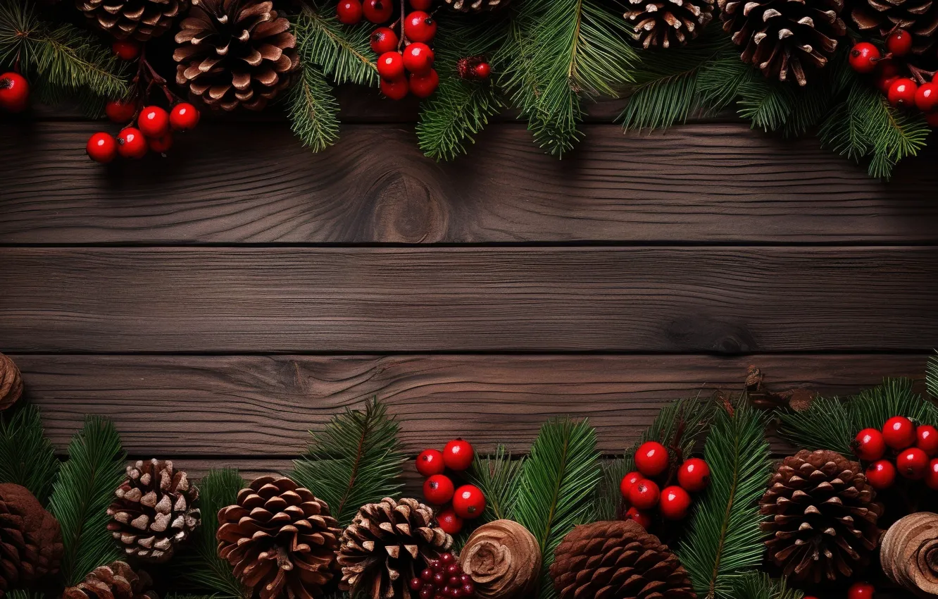 Photo wallpaper decoration, the dark background, balls, new year, Christmas, golden, black, Christmas