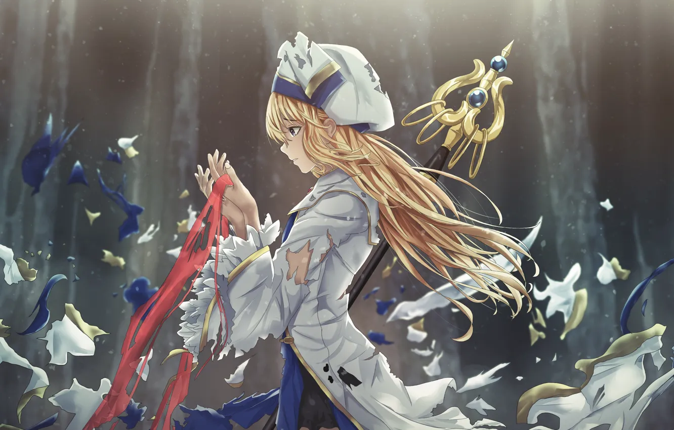 Photo wallpaper Anime, Art, Staff, Character, Priestess, The killer of goblins, Goblin slayer