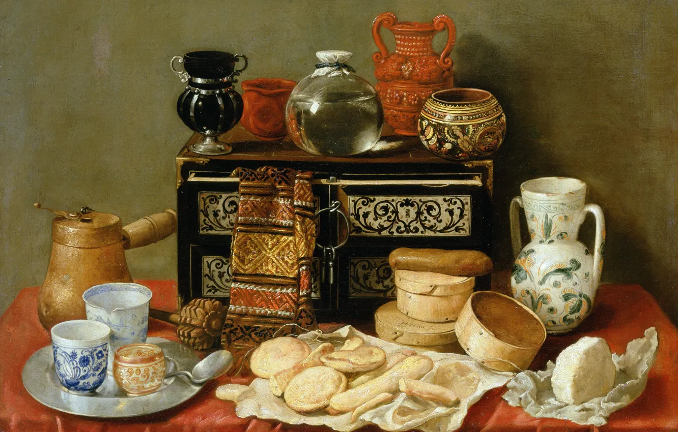 Photo wallpaper picture, Antonio Pereda, Still life with a Casket of Black Wood, Antonio de Pereda y …