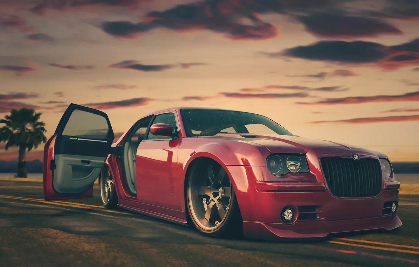 Photo wallpaper red, muscle, 300c