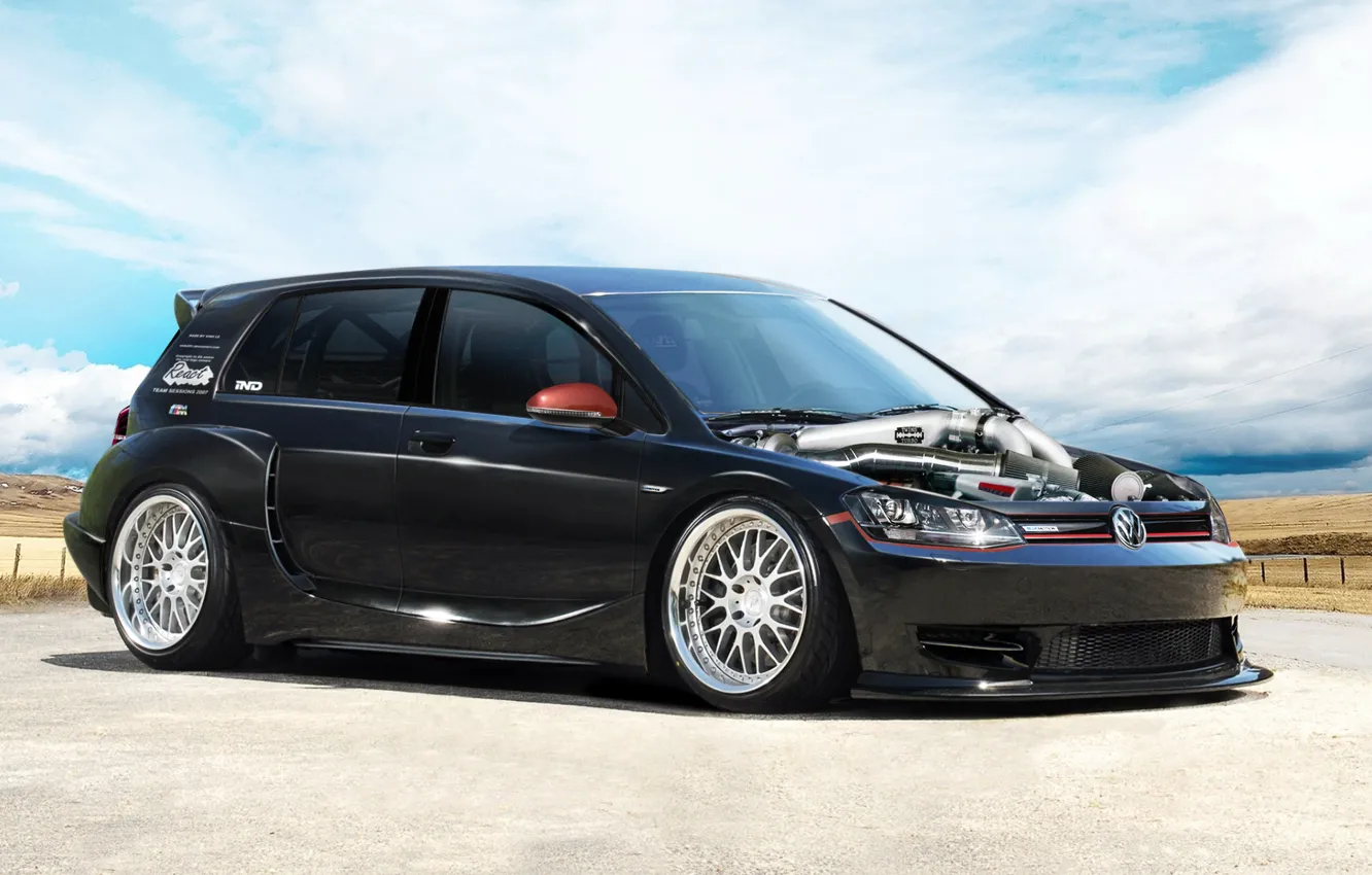 Photo wallpaper engine, tuning, Volkswagen Golf, without the hood
