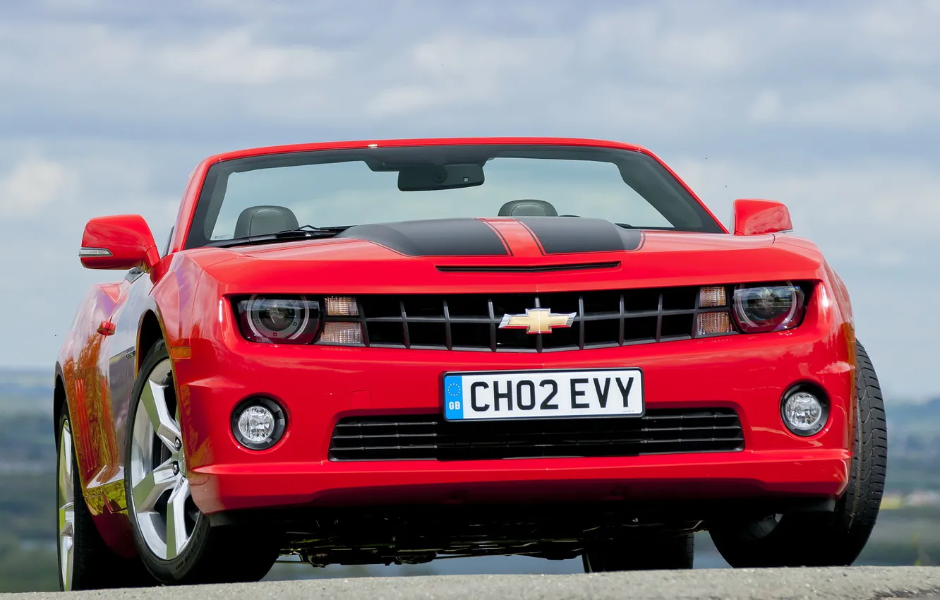 Photo wallpaper auto, lights, Chevrolet, Camaro, Chevrolet, the front, Camaro, Convertible