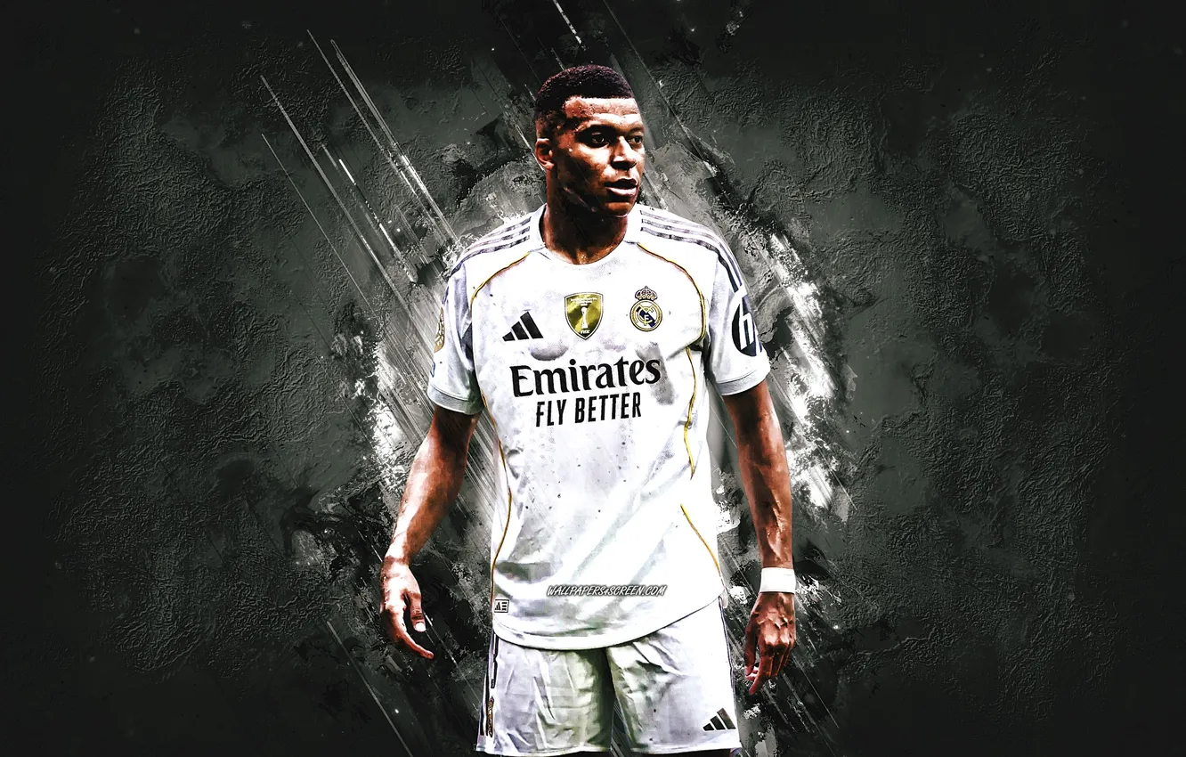 Photo wallpaper Real Madrid, Kylian Mbappe, Super Star