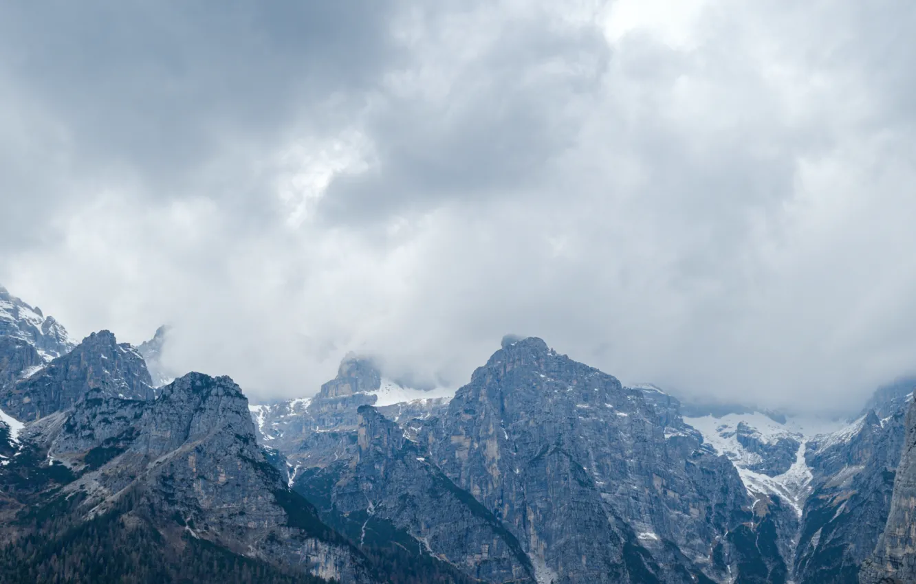 Photo wallpaper the sky, mountains, clouds, nature, rocks, Italy, Italy, Brenta Dolomites
