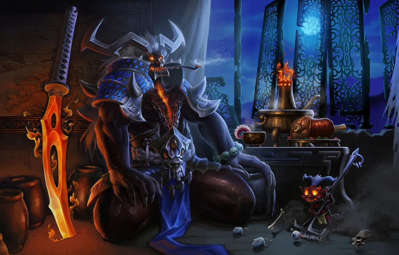 Photo wallpaper sword, armor, helmet, knight