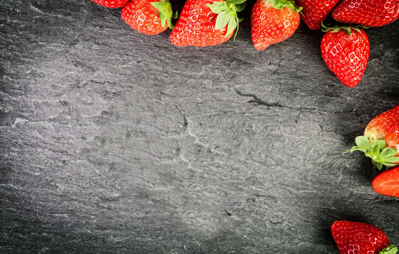 Photo wallpaper berries, strawberry, strawberry, berries