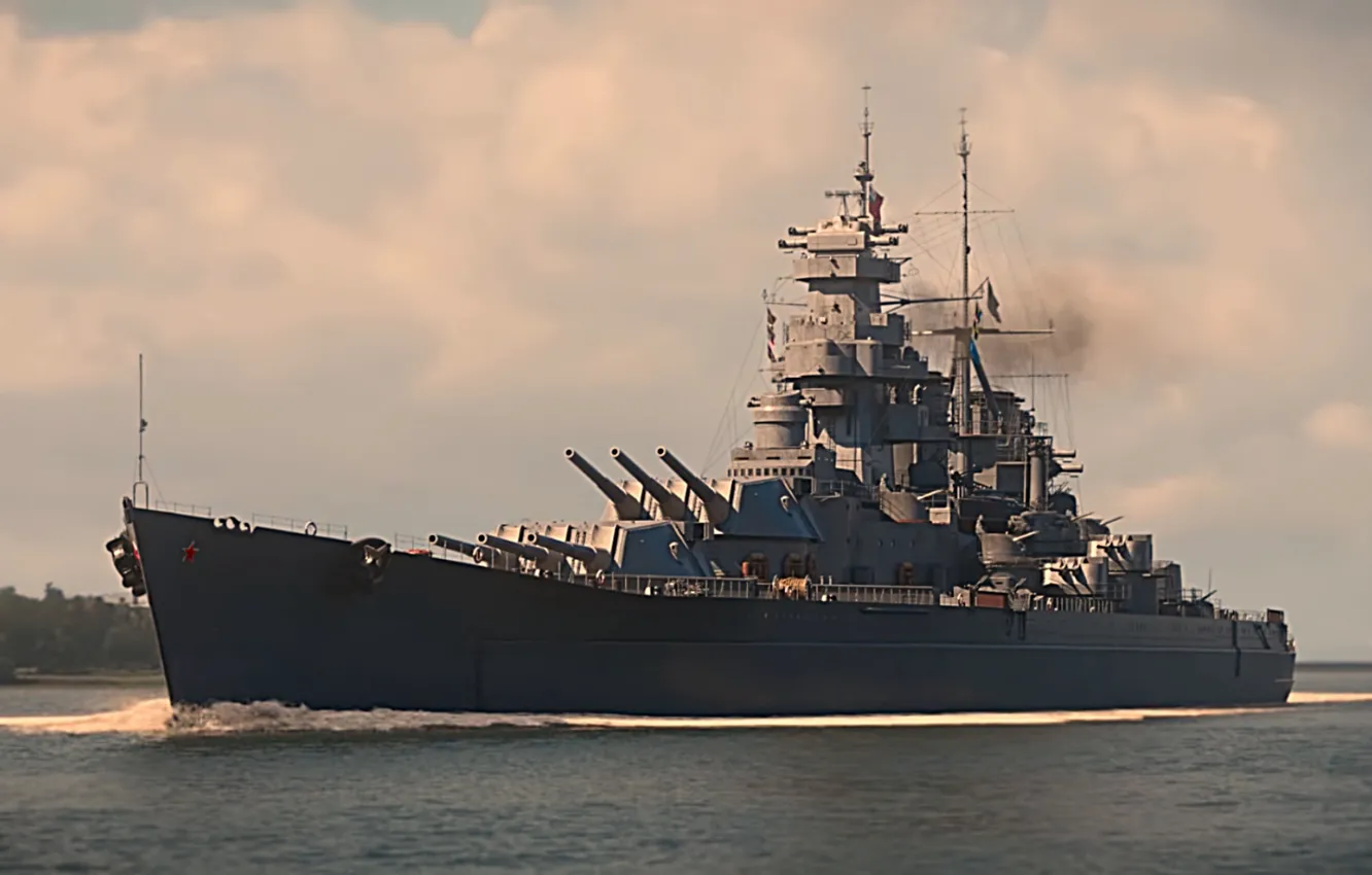 Photo wallpaper prototype, battleship, the Soviet Union