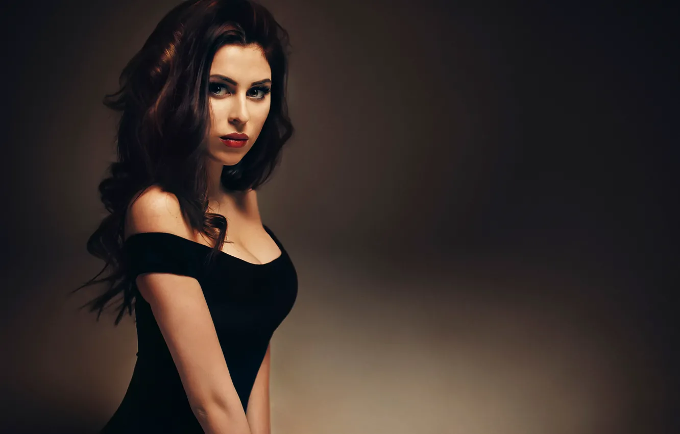 Photo wallpaper look, background, makeup, neckline