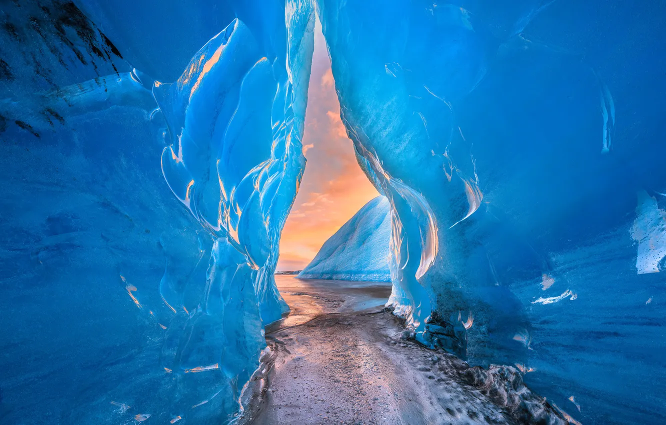 Photo wallpaper Iceland, iceberg, Vatnajökull National Park