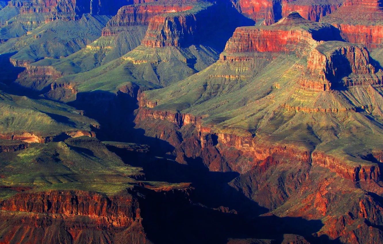 Photo wallpaper sunset, mountains, rocks, canyon, AZ, USA, grand canyon national park