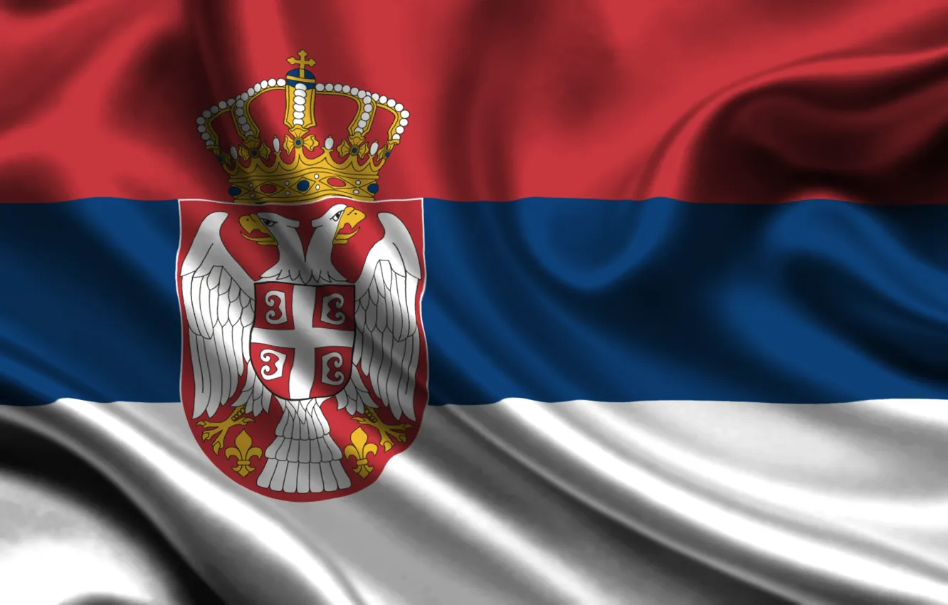 Photo wallpaper flag, Serbia, serbia