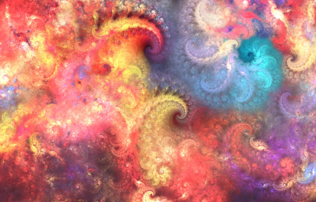 Photo wallpaper pattern, paint, color, art, fractal
