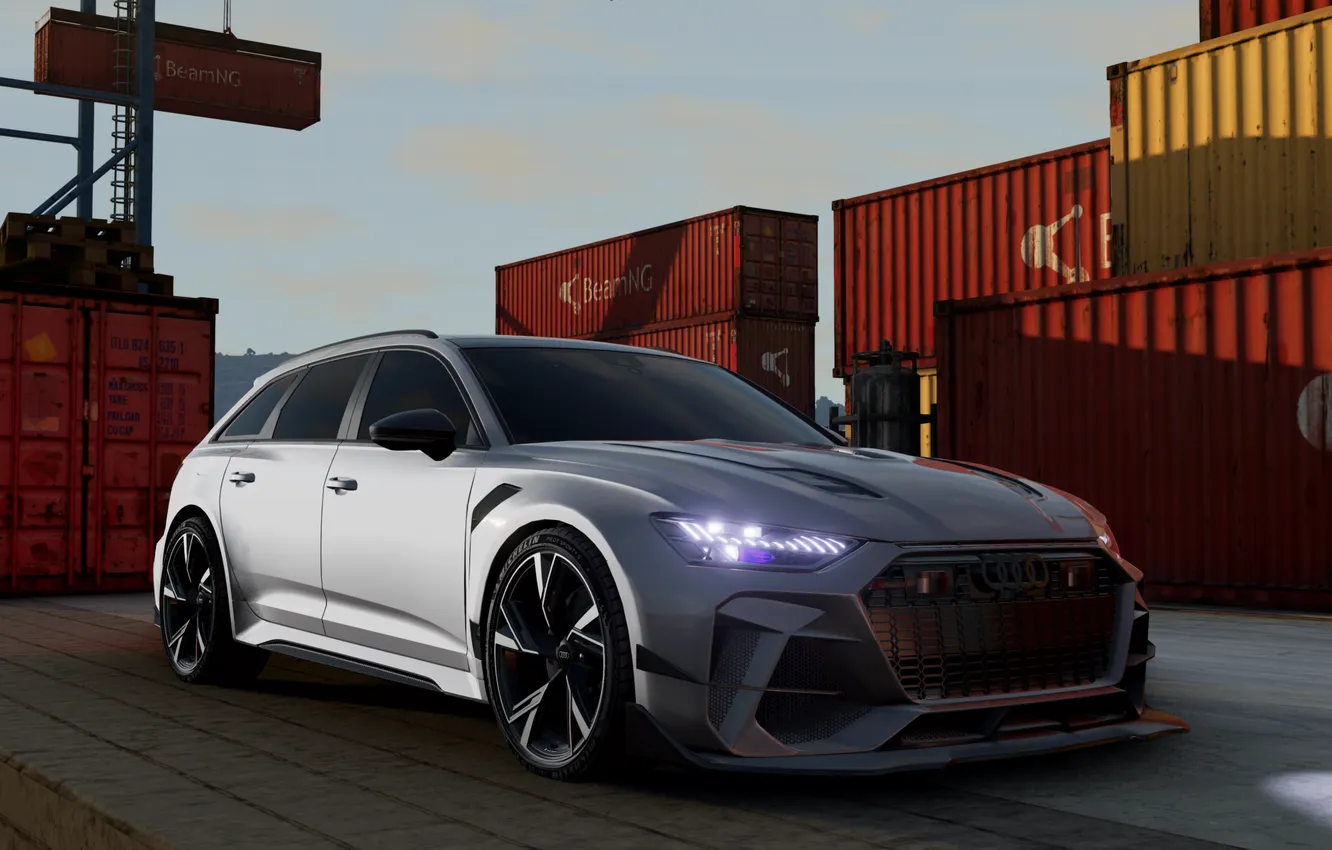 Photo wallpaper Audi, games, RS6, Beam, RS6 C8, BeamNG.drive, BeamNG