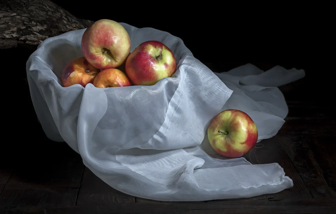 Photo wallpaper apples, fruit, peaches