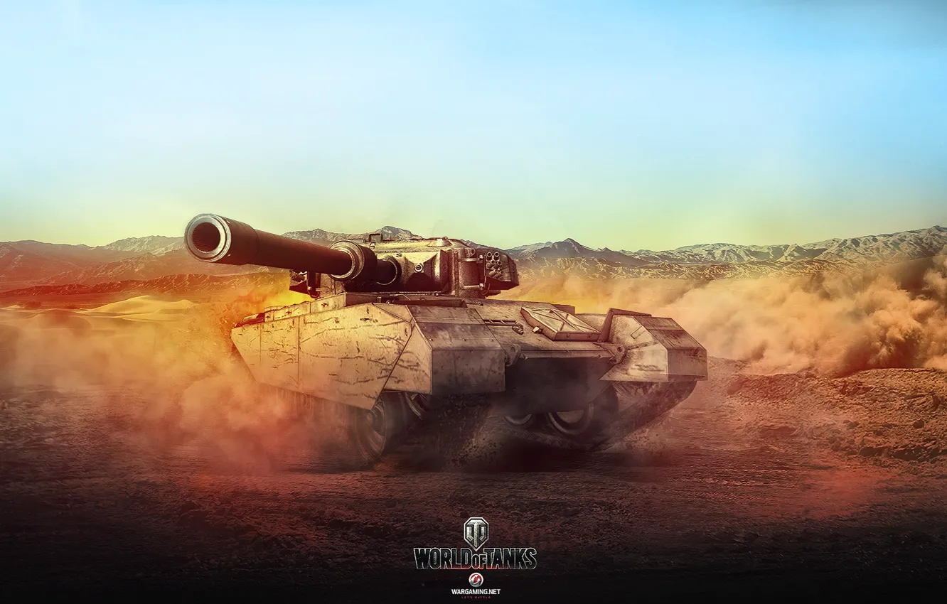 Photo wallpaper Game, Desert, Art, World of Tanks, M103, Centurion Mk. 7/1, Wargaming, FuriousGFX