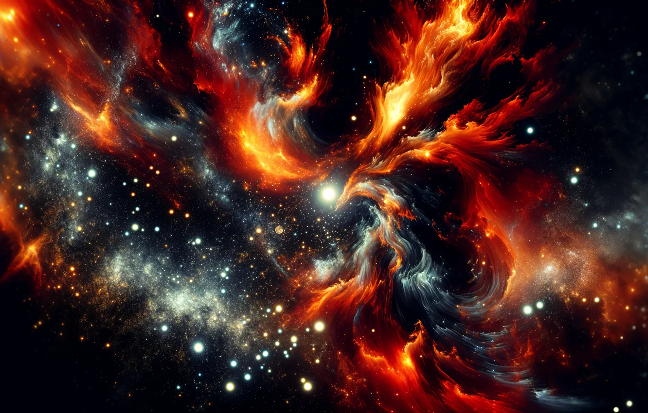 Photo wallpaper space, universe, art, stars, galaxies