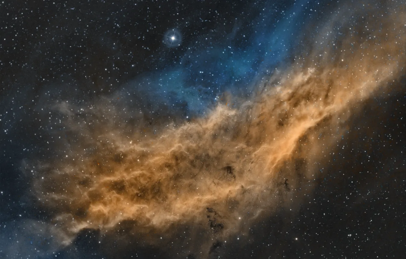 Photo wallpaper Nebula, CA, NGC 1499, in the constellation Perseus
