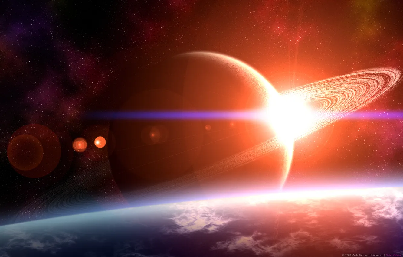 Photo wallpaper space, planet, space, star, planets, starlight