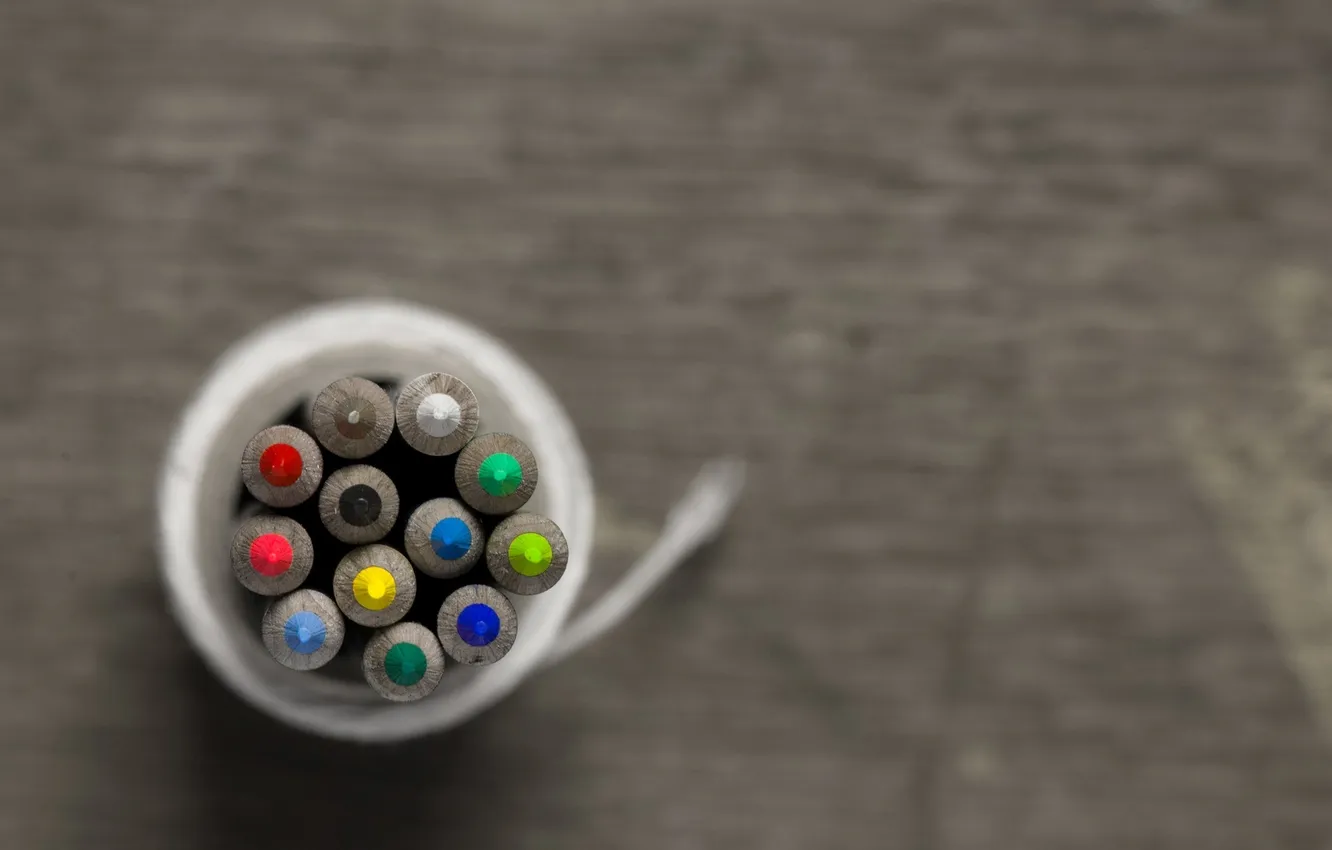 Photo wallpaper background, mood, widescreen, Wallpaper, colored, pencils, black and white, wallpaper