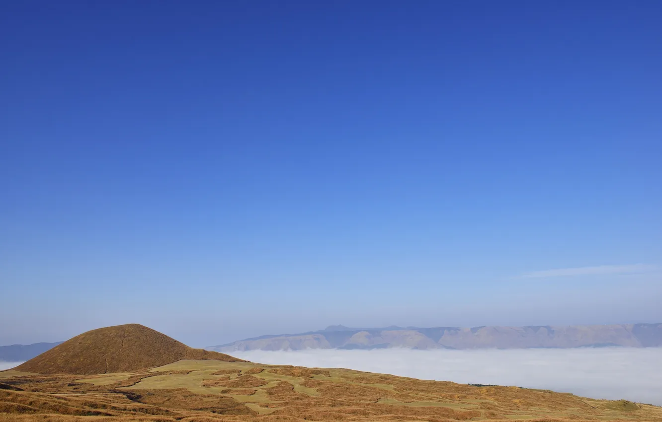 Photo wallpaper the sky, clouds, mountains