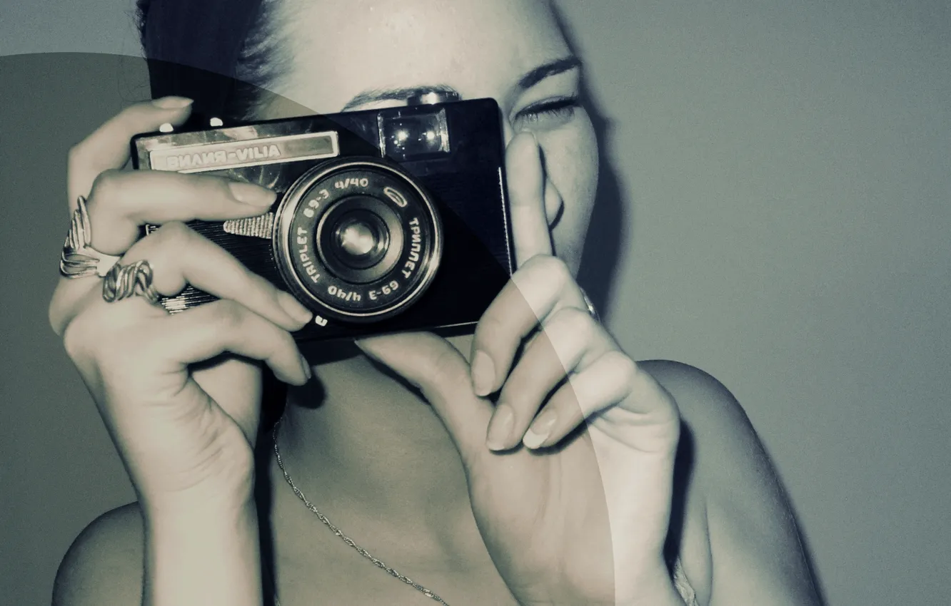 Photo wallpaper girl, art, cute