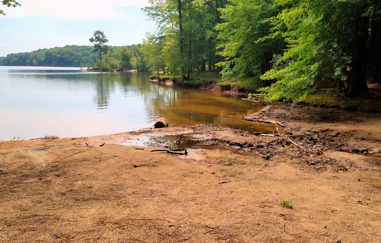 Photo wallpaper North Carolina, Falls Lake, Raleigh, lake