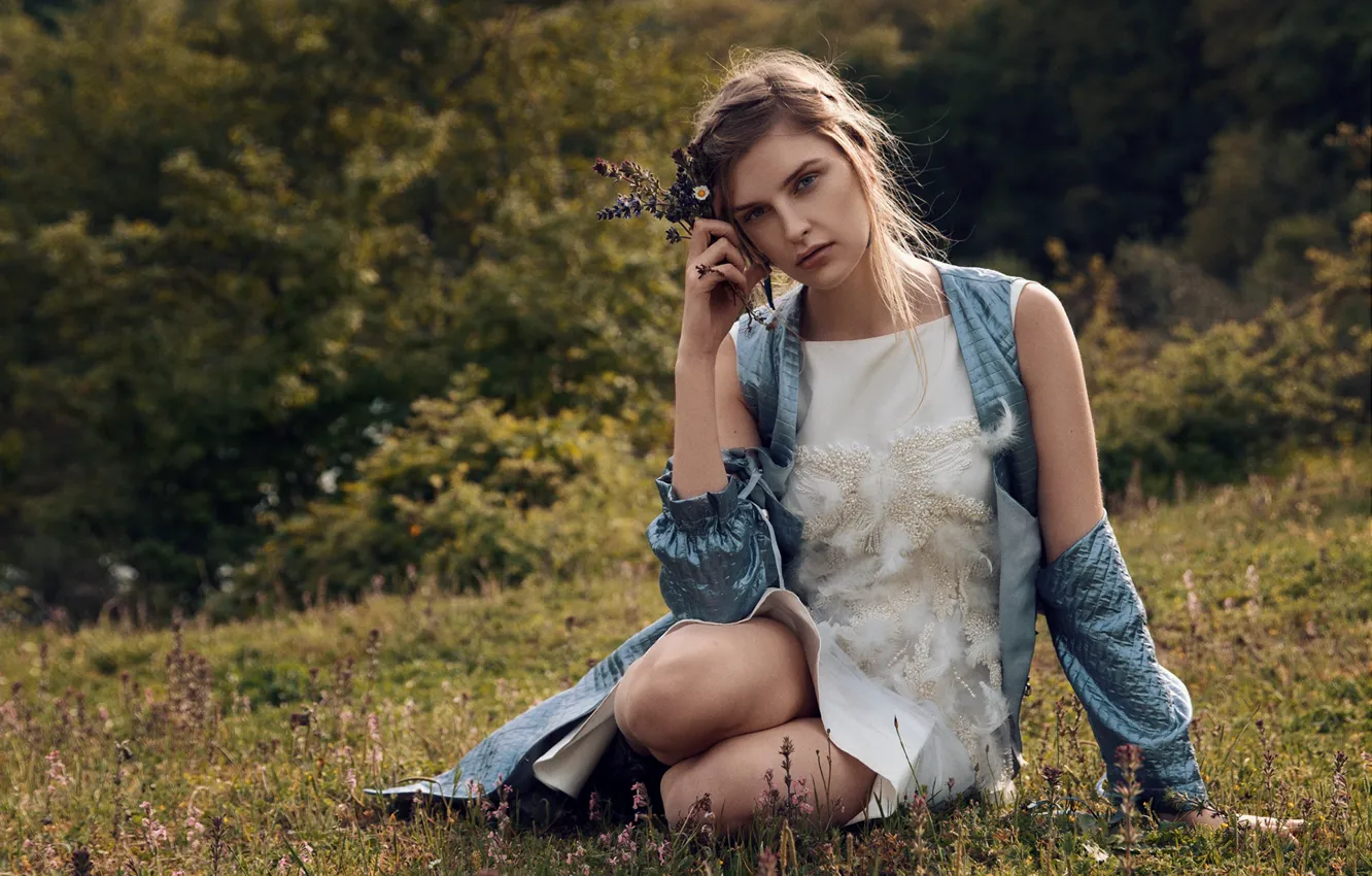 Photo wallpaper girl, hot, sexy, eyes, smile, beautiful, figure, model