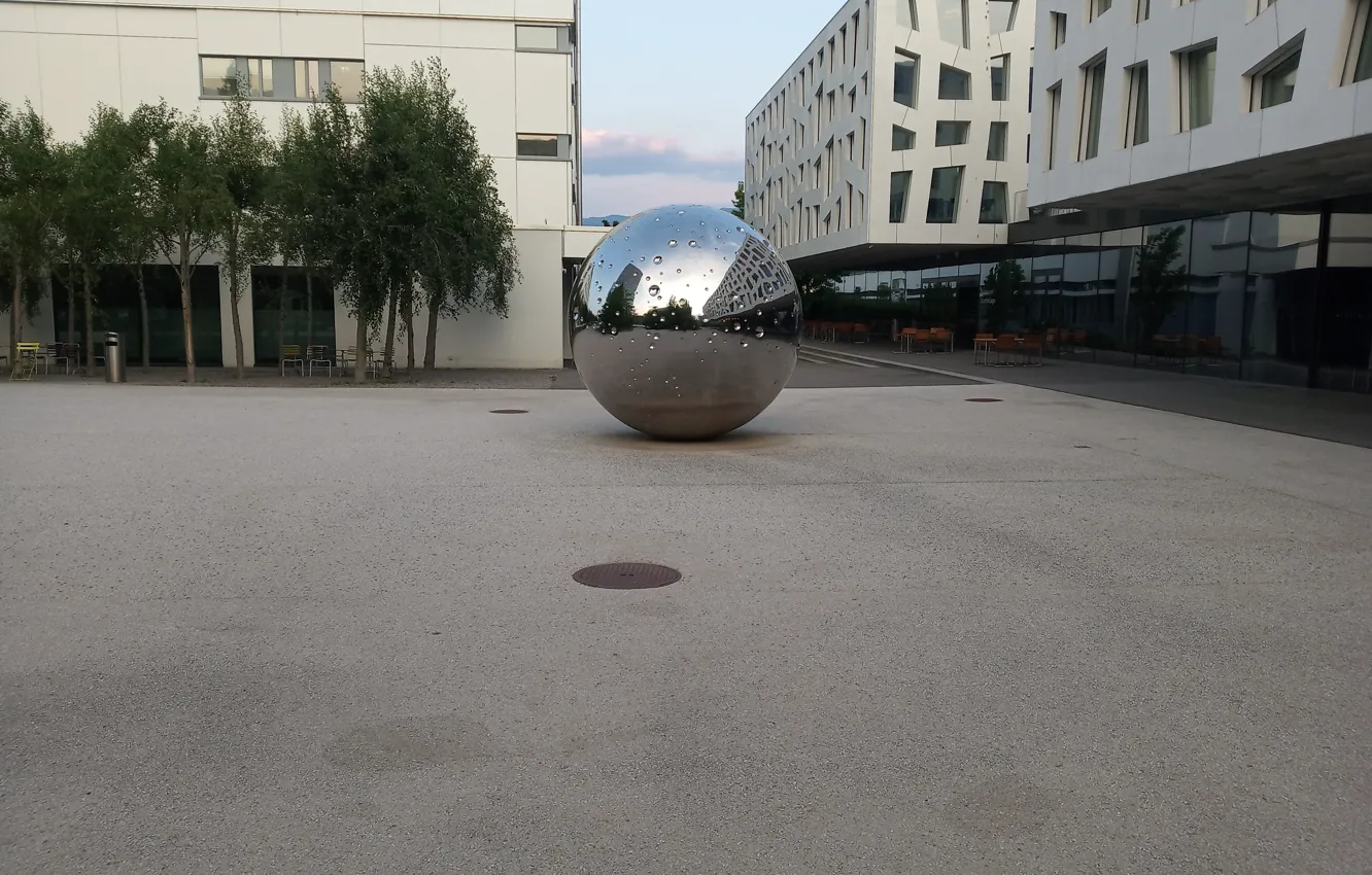 Photo wallpaper Switzerland, art installation, the city of Rotkreuz