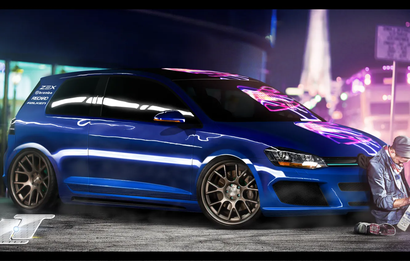 Photo wallpaper tuning, Volkswagen, golf, tuning, volkswagen golf, Volkswagen Golf, Volkswagen