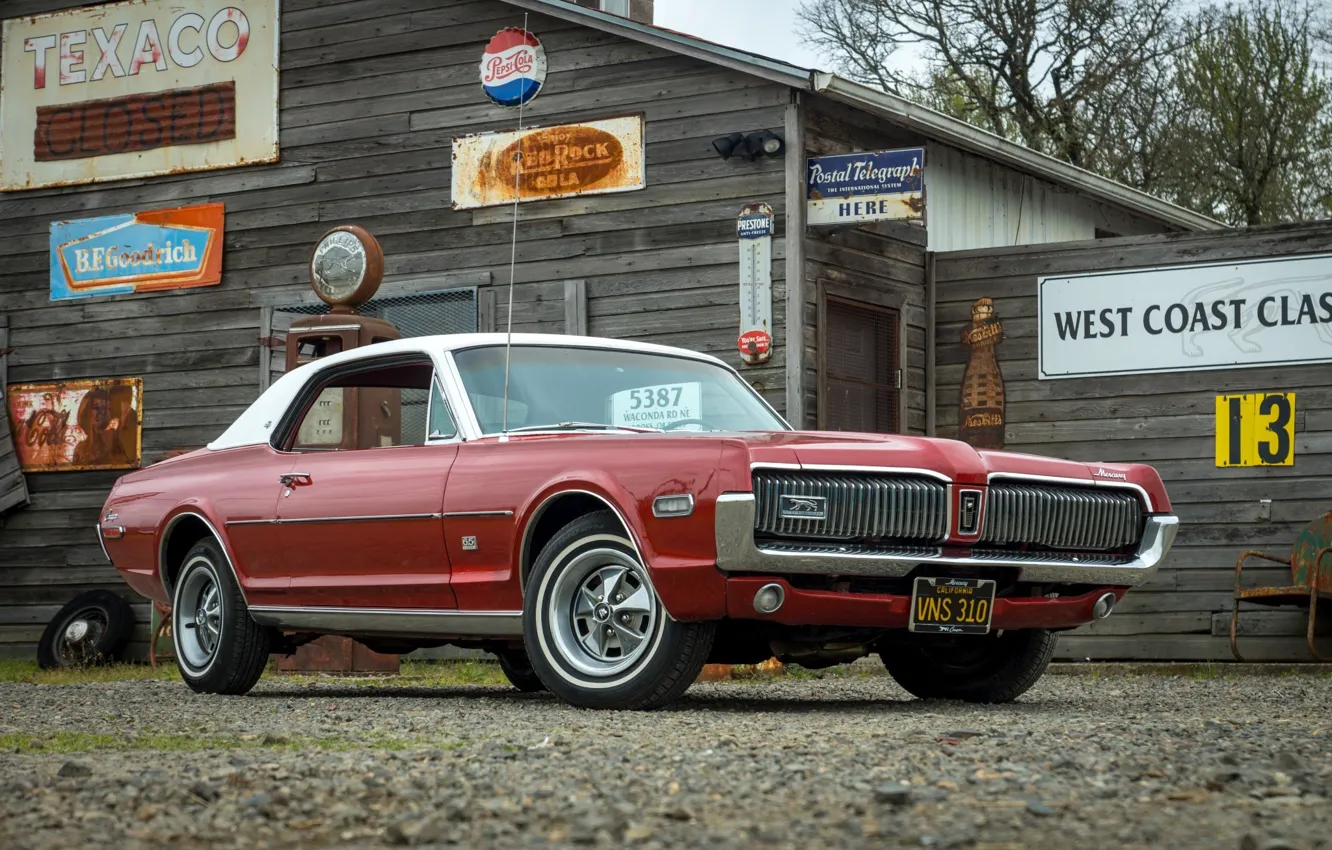 Photo wallpaper Cougar, the front, 1968, Mercury, XR-7