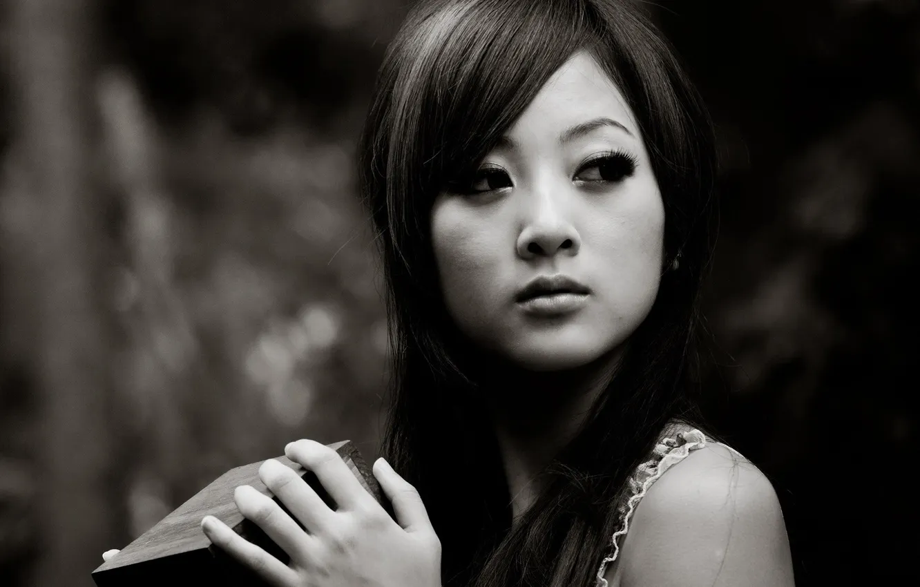 Photo wallpaper Asian, Asian Girl, Box
