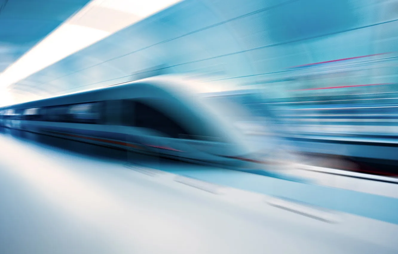 Photo wallpaper movement, metro, speed, train