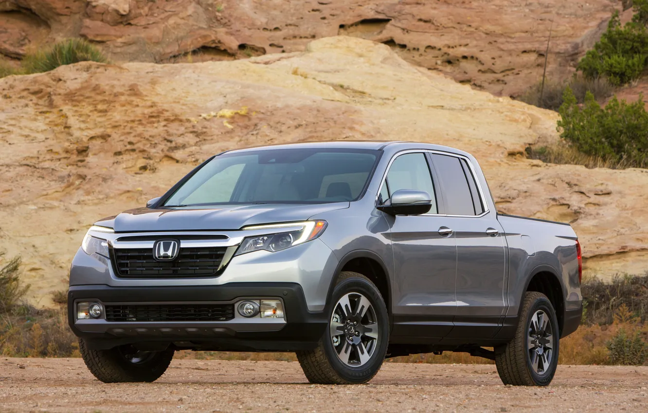 Photo wallpaper rock, Honda, pickup, 2016, Ridgeline