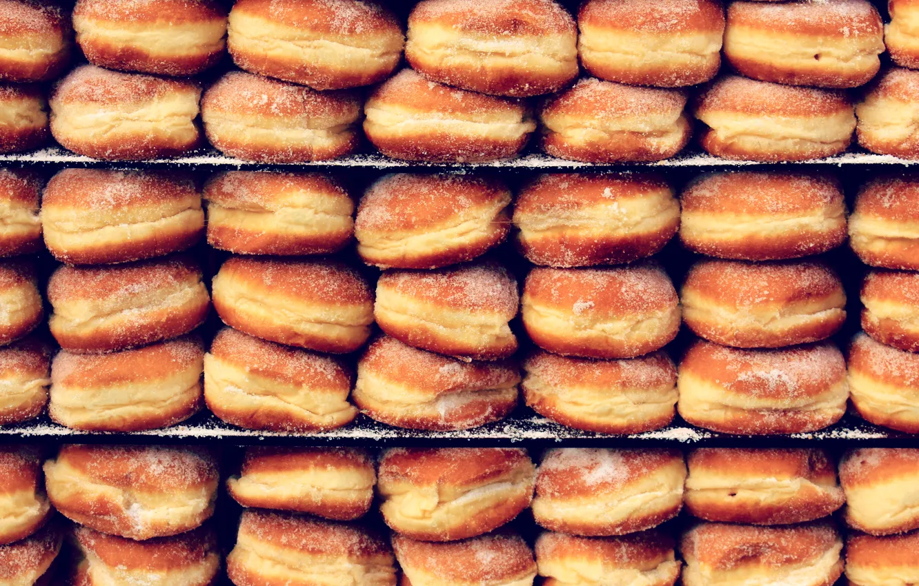 Photo wallpaper Germany, food, pattern, Germany, donut, sugar, Cologne, pastry