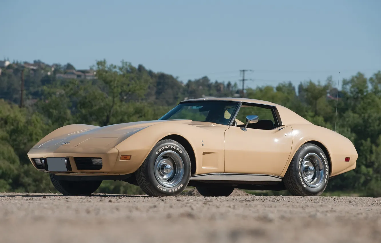 Photo wallpaper Corvette, Chevrolet, Chevrolet, Corvette, 1977