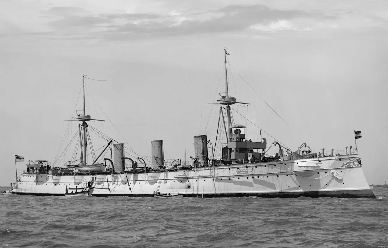 Photo wallpaper Germany, Armored cruiser, SMS Kaizerin Augusta, The year 1893