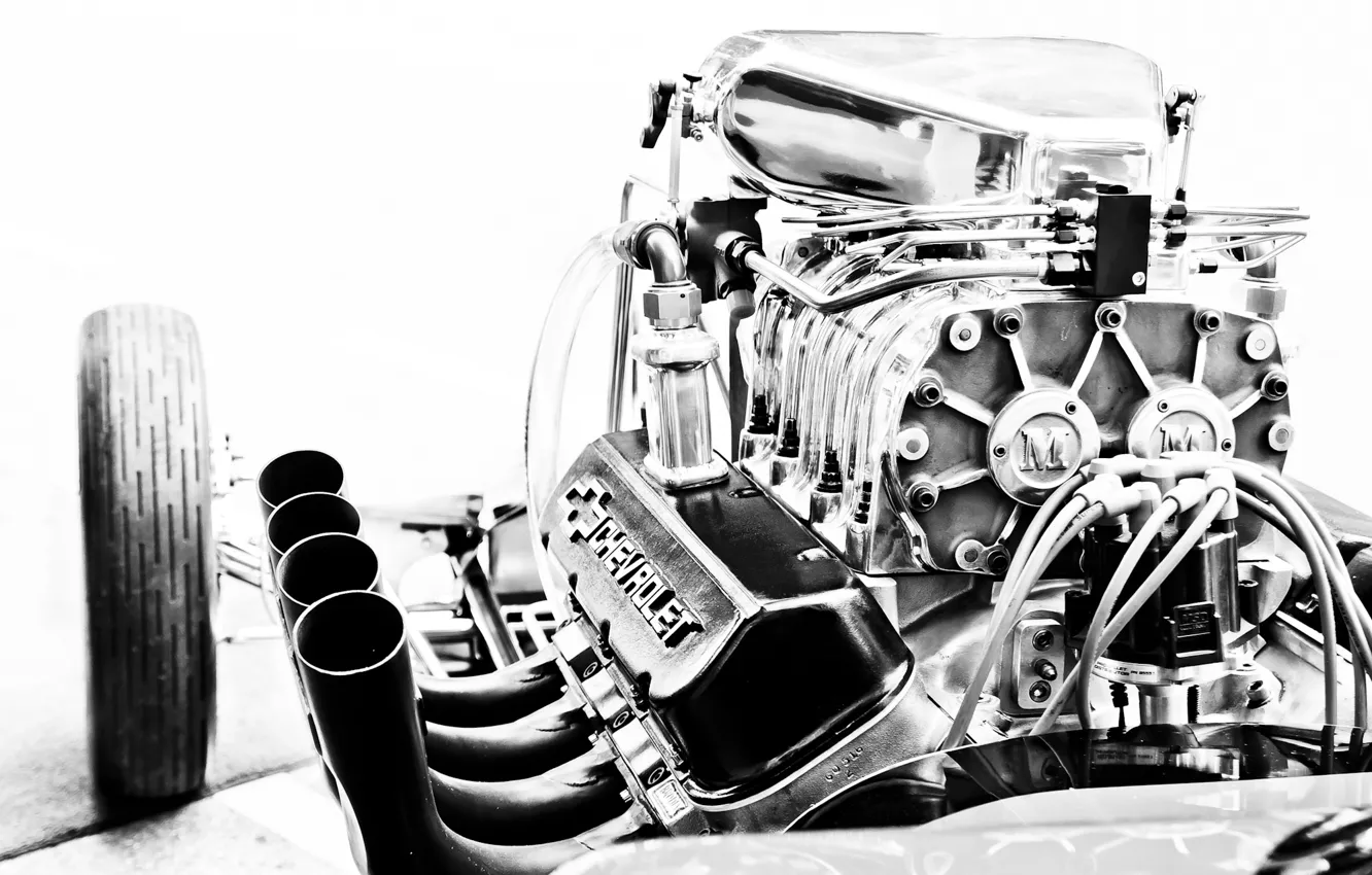 Photo wallpaper engine, Corvette, Chevrolet, engine, motor
