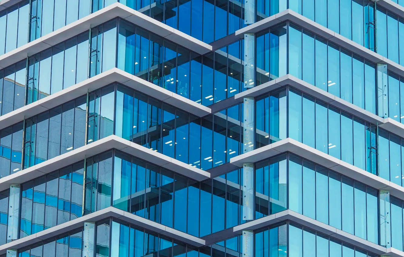 Photo wallpaper building, skyscrapers, window