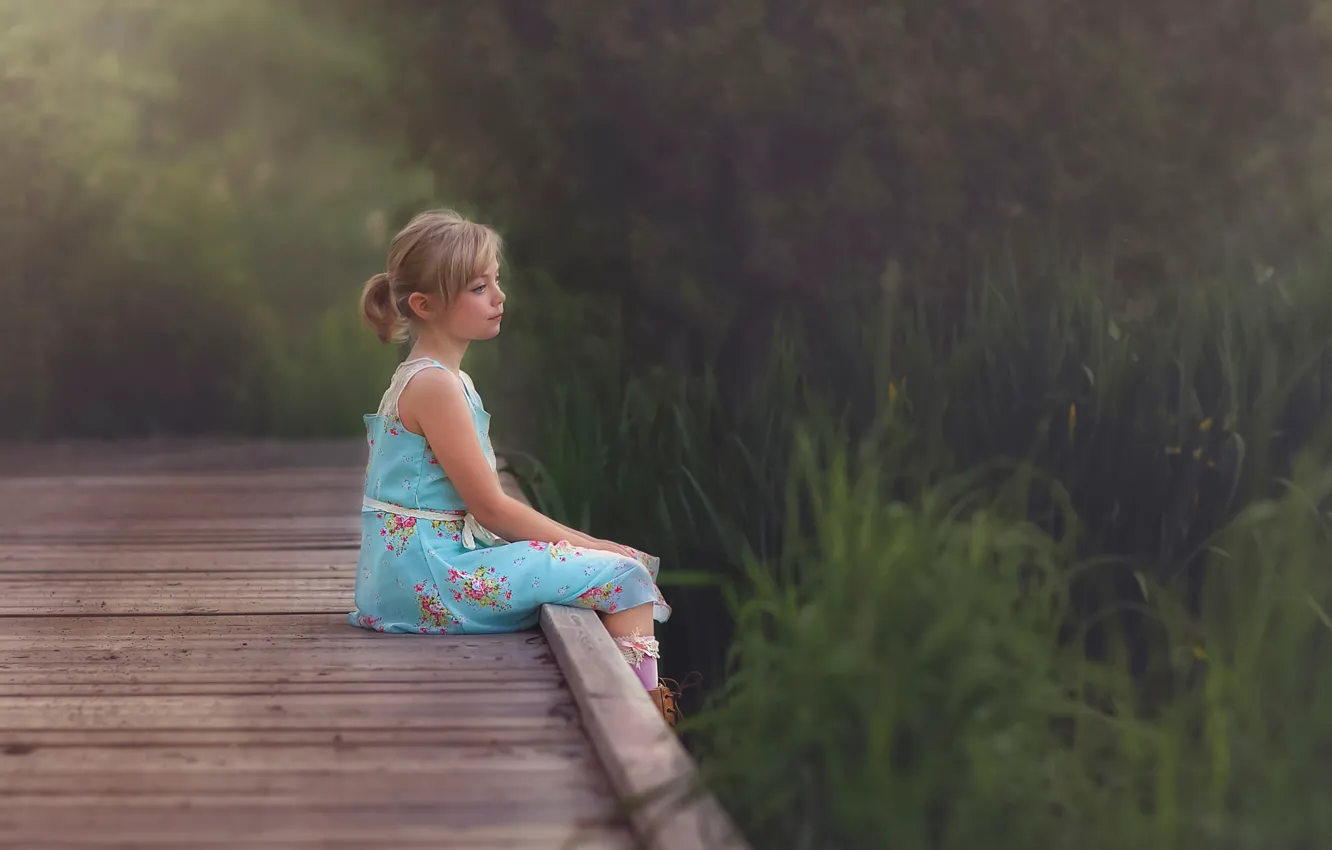 Photo wallpaper bridge, girl, the beauty, Lorna Oxenham, The Bridge