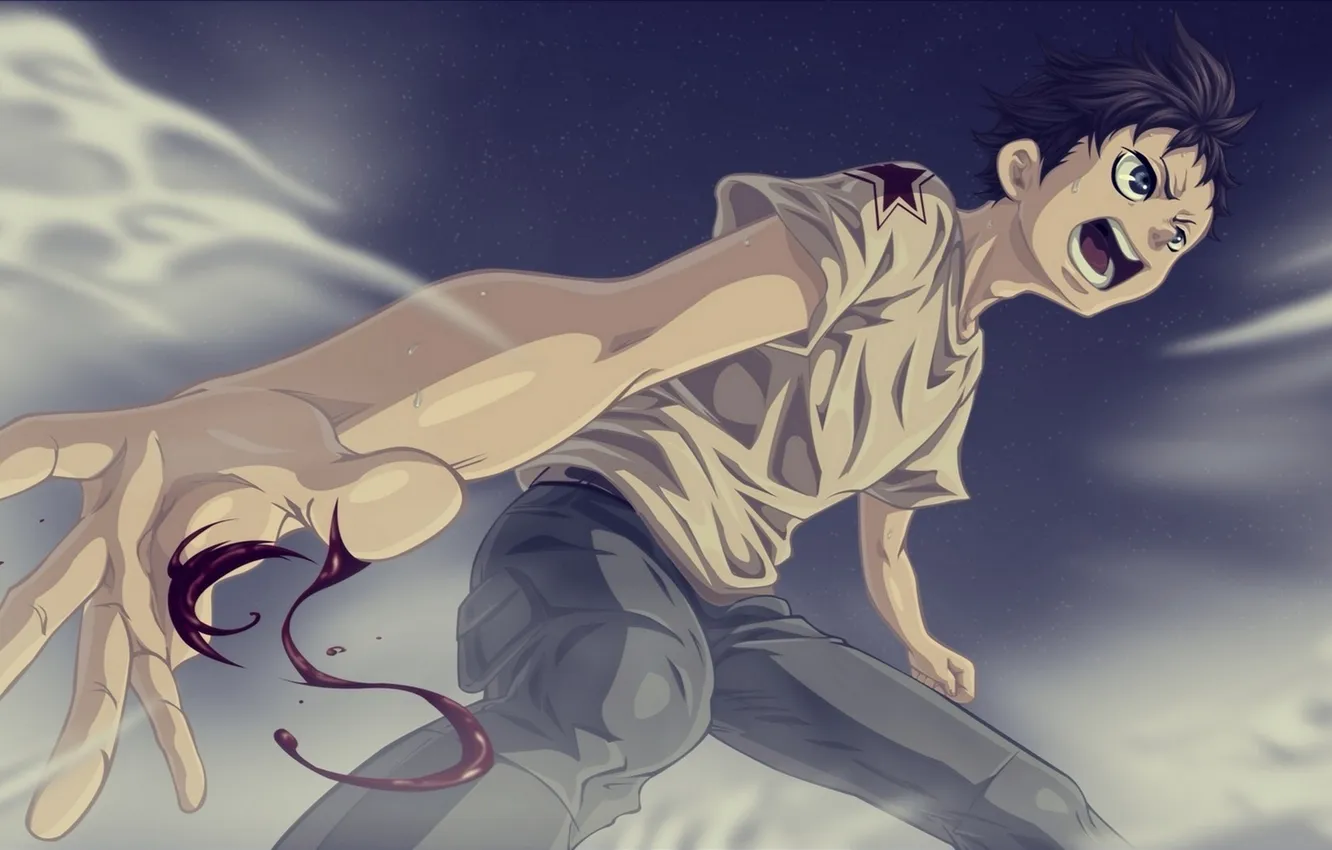 Photo wallpaper blood, anime, art, guy, Deadman Wonderland, Wonderland suicide, ioshik, igarashi ganta