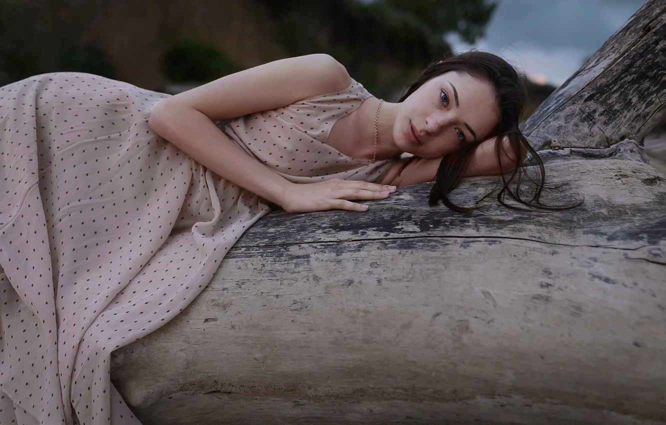 Photo wallpaper girl, lies, freckles, Aleks Five