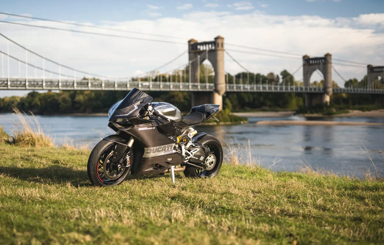 Photo wallpaper black, ducati, carbon, 1199 panigale