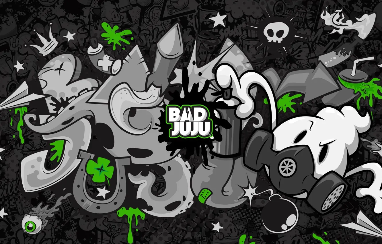Photo wallpaper style, graffiti, painting